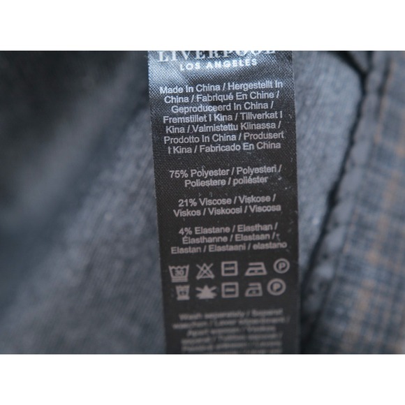 LIVERPOOL Blazer Fitted Suit Jacket Women Size L Plaid Brown Black NWT - Picture 11 of 14